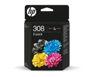 HP Zestaw 308 black i CMY Instant Ink - 1490884 - zdjęcie 1